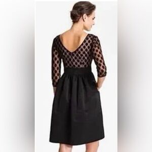 Black Polka Dot | Quarter Sleeve | Formal Dress